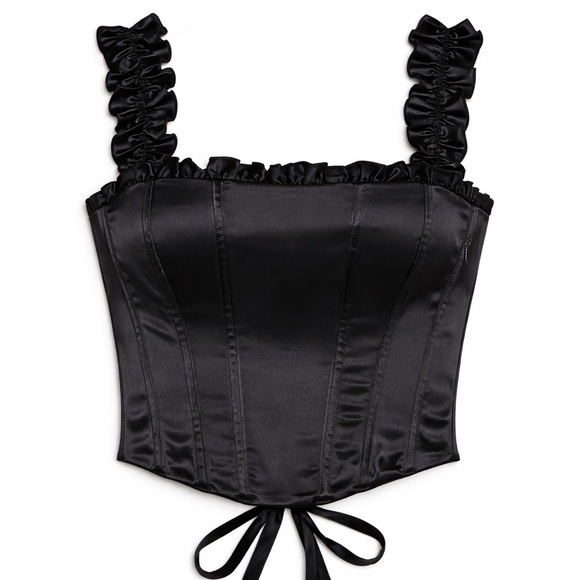 Goth Dolls Kill Trickz N Treatz Satin Night Gallery Corset - Picture 2 of 3